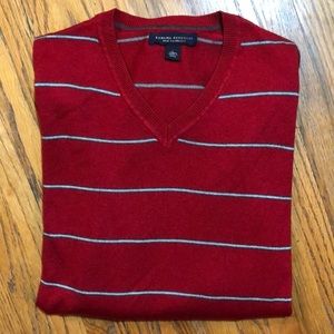 Banana Republic Silk Cashmere sweater, red Xmas
